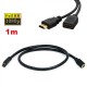 hdmi dişi erkek uzatma kablo 1m