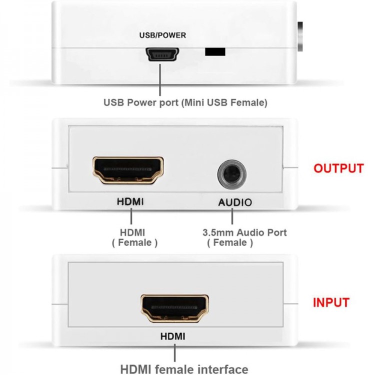 Hdmı+ses ayırıcı HDMI Mini HD-HD Ses Dönüştürücü Hdmı+ses ayırıcı HDMI Mini HD-HD Ses Dönüştürücü