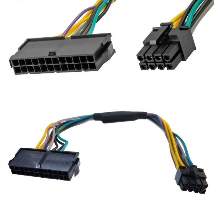 DELL Optiplex 3020 7020 9020 T1700 ile uyumlu 24 pinden 8 pine çevirici kablo DELL Optiplex 3020 7020 9020 T1700 ile uyumlu 24 pinden 8 pine çevirici kablo