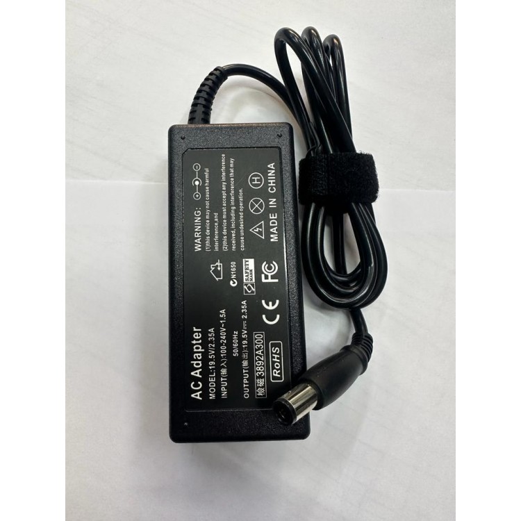hp ve dell ile uyumlu 19.5 volt 2.35 amper 7.4 mm 5.0 mm  notebook adapörü