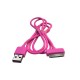 ıpad - ipod - iphone 4 uyumlu usb şarj ve data kablosu pembe 1m ıpad - ipod - iphone 4 uyumlu usb şarj ve data kablosu pembe 1m
