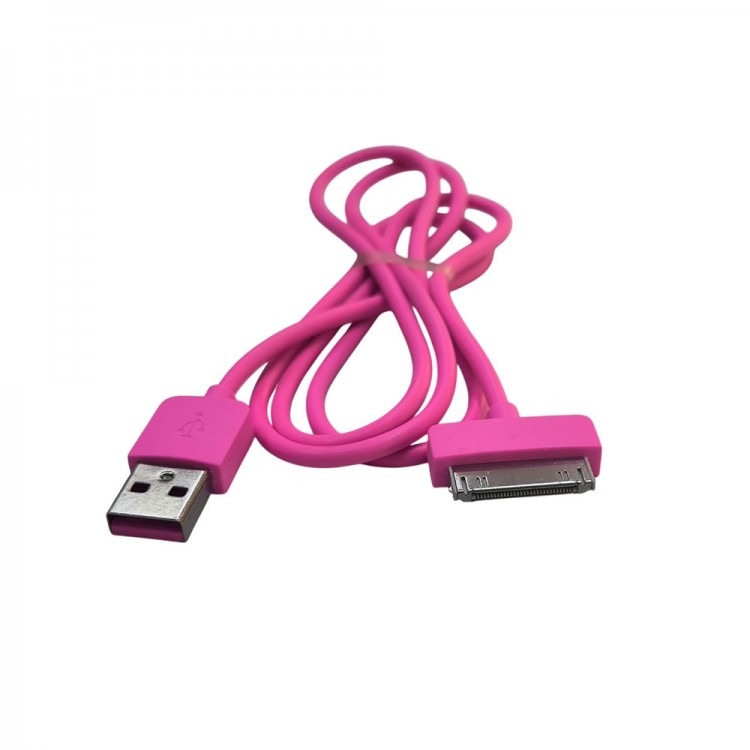 ıpad - ipod - iphone 4 uyumlu usb şarj ve data kablosu pembe 1m ıpad - ipod - iphone 4 uyumlu usb şarj ve data kablosu pembe 1m