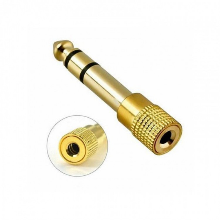 6.3 mm stereo erkek to 3.5mm stereo dişi kulaklık çevirici jak