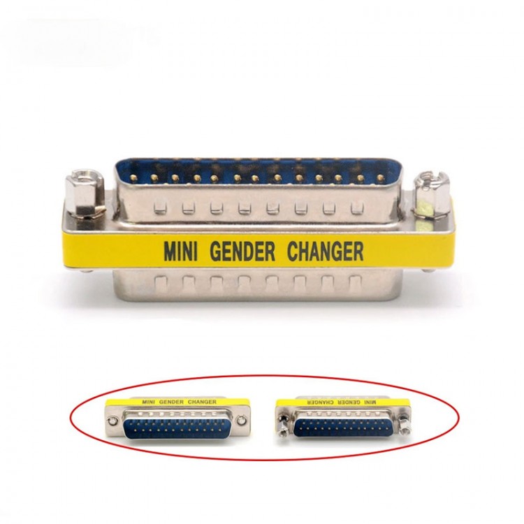 25 pin LPT paralel port Erkek - erkek çevirici dönüştürücü 5li set 25 pin LPT paralel port Erkek - erkek çevirici dönüştürücü 5li set