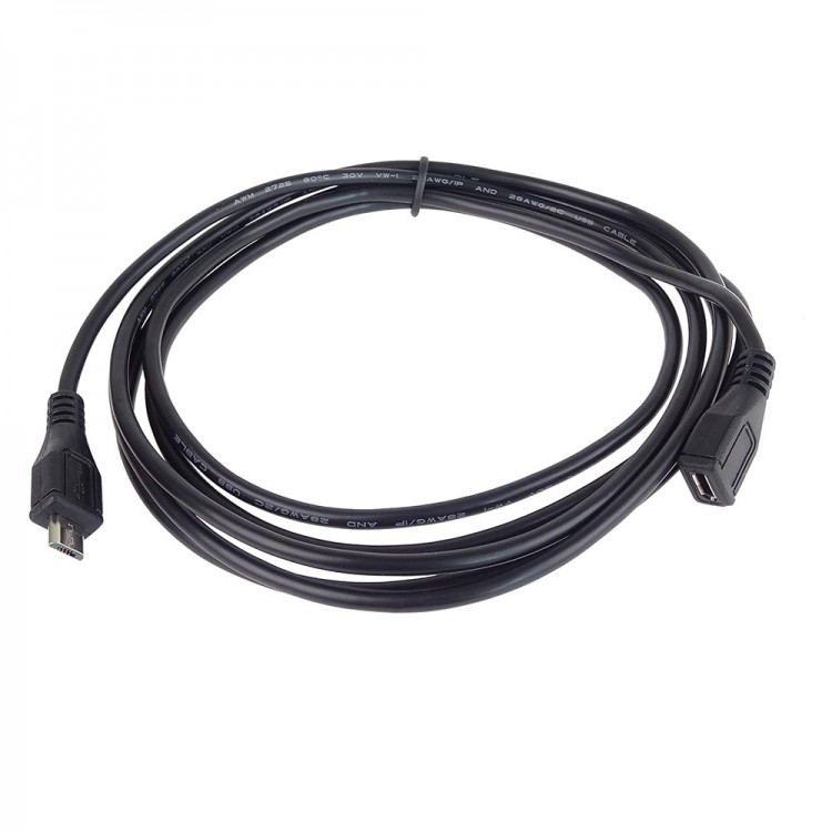 Mikro USB Uzatma Kablosu Mikro B Dişi - Mikro B Erkek Veri Kablosu 1.5m