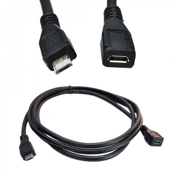 Mikro USB Uzatma Kablosu Mikro B Dişi - Mikro B Erkek Veri Kablosu 1.5m Mikro USB Uzatma Kablosu Mikro B Dişi - Mikro B Erkek Veri Kablosu 1.5m