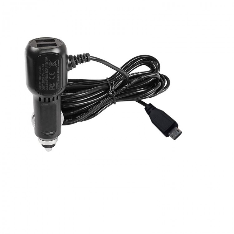 Micro usb kablolu şarj cihazı 2 port usb micro usb çakmak şarj aleti
