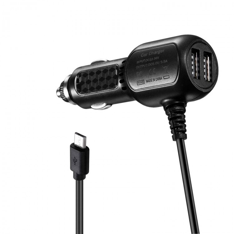 Micro usb kablolu şarj cihazı 2 port usb micro usb çakmak şarj aleti Micro usb kablolu şarj cihazı 2 port usb micro usb çakmak şarj aleti