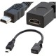 Micro usb dişi to mini usb erkek çevirici kablo 10 cm Micro usb dişi to mini usb erkek çevirici kablo 10 cm
