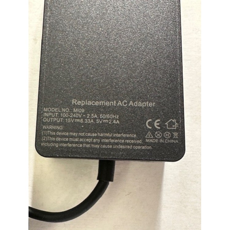 Microsoft uyumlu surface pro7 adaptör 15 volt 6.33 amper 5 volt 2.4 amper surface adaptör Microsoft uyumlu surface pro7 adaptör 15 volt 6.33 amper 5 volt 2.4 amper surface adaptör