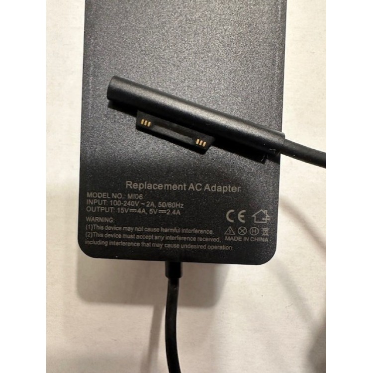 Microsoft uyumlu surface pro7 adaptör 15 volt 4 amper 5 volt 2.4 amper surface adaptör Microsoft uyumlu surface pro7 adaptör 15 volt 4 amper 5 volt 2.4 amper surface adaptör