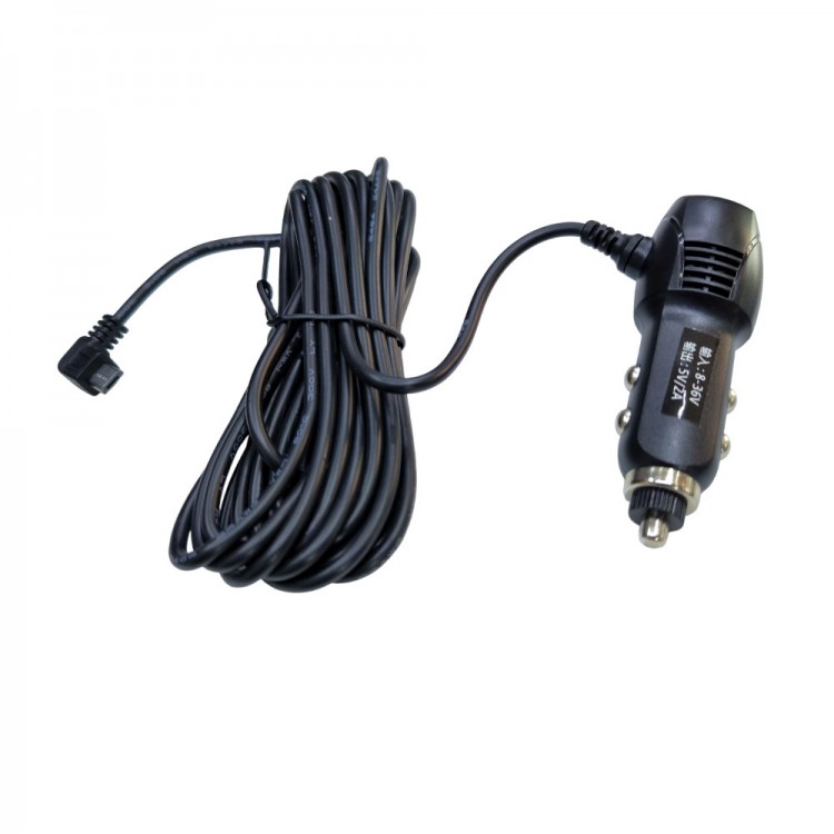 Mikro usb L tipi 90 derece Navigasyon kamera için araç şarj adaptörü 1port usb