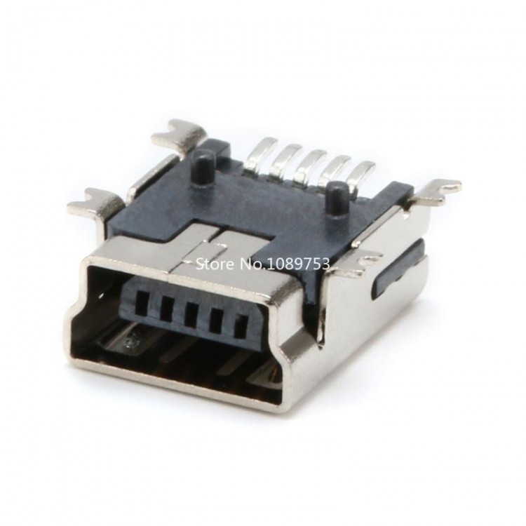 Mini usb dişi konnektör 5 pin usb dişi konnektör montaj tipi mini usb 5 pin mini usb dişi lehim tipi konnektör