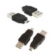 mini usb erkek - mikro usb erkek çevirici 2li adaptör set mini usb erkek - mikro usb erkek çevirici 2li adaptör set