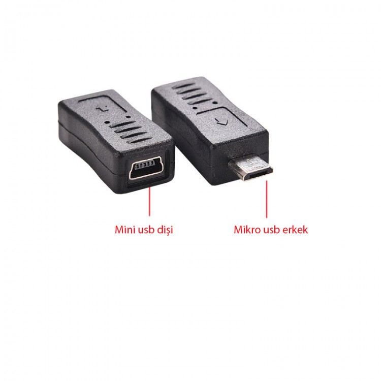 mini usb erkek mikro usb dişi - mikro usb erkek mini usb dişi çevirici 2 li set mini usb erkek mikro usb dişi - mikro usb erkek mini usb dişi çevirici 2 li set