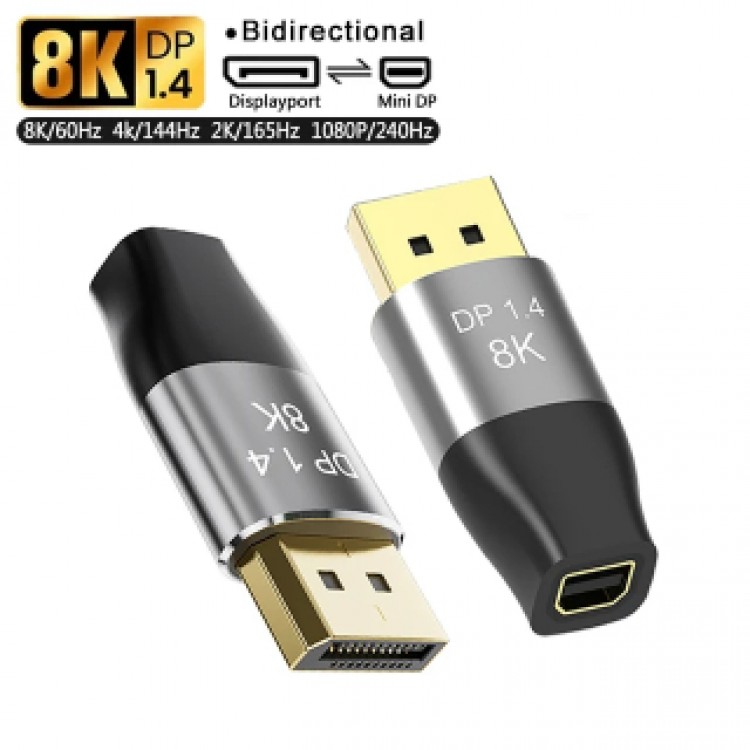 Minidisplayport displayport çevirici 8k dp 1.4 versiyon dişi minidisplayport erkek displayport çevirici Minidisplayport displayport çevirici 8k dp 1.4 versiyon dişi minidisplayport erkek displayport çevirici