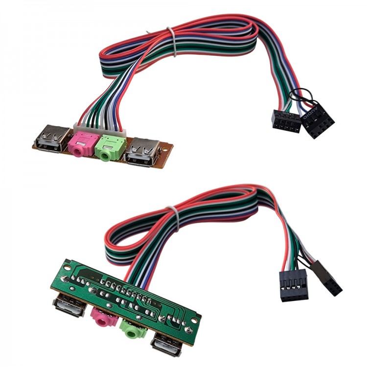 Bilgisayar kasası Ön Panel için Usb 2.0 Kulaklık Mikrofon uzatıcı Kablo 65cm Bilgisayar kasası Ön Panel için Usb 2.0 Kulaklık Mikrofon uzatıcı Kablo 65cm