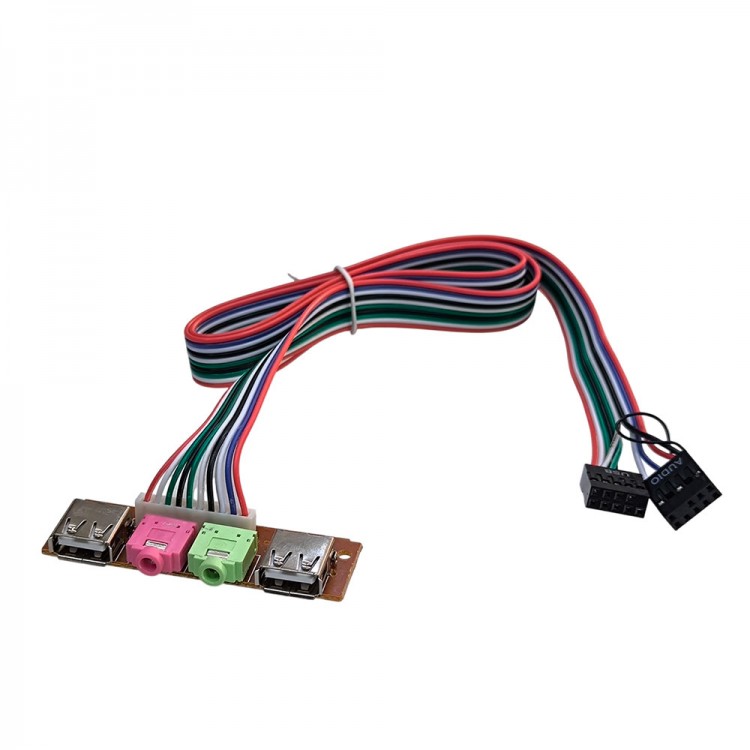 Bilgisayar kasası Ön Panel için Usb 2.0 Kulaklık Mikrofon uzatıcı Kablo 65cm Bilgisayar kasası Ön Panel için Usb 2.0 Kulaklık Mikrofon uzatıcı Kablo 65cm