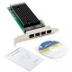 Pcı e x1 4 port Gigabit ethernet ağ kartı 10/100/1000 Pcı e x1 4 port Gigabit ethernet ağ kartı 10/100/1000