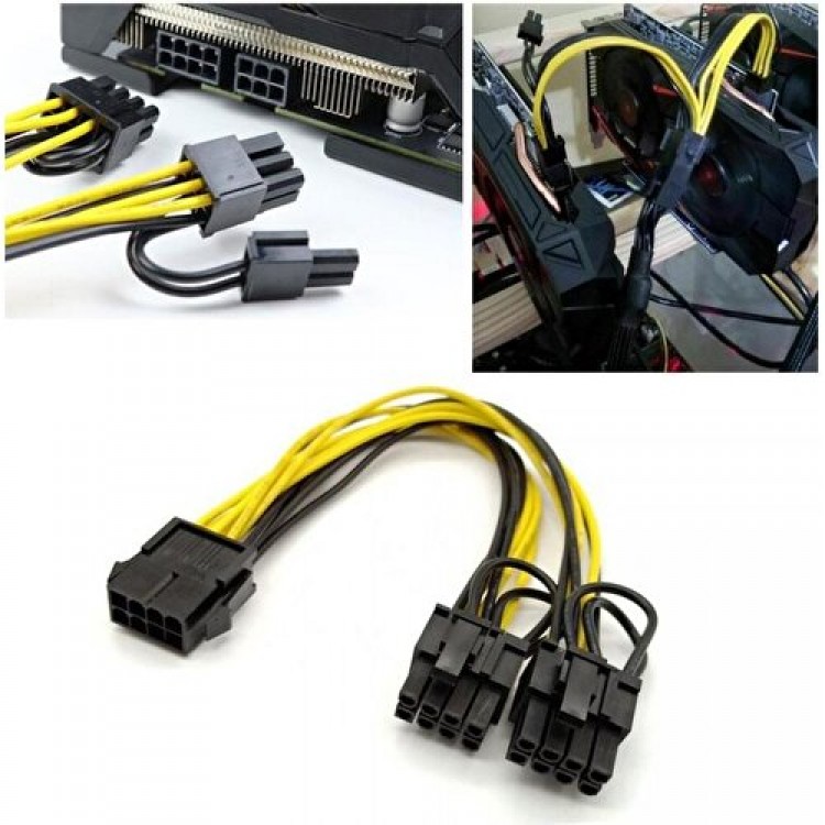 PCI E 8 pin 6+2 dual ekran kartı power kablo PCI E 8 pin 6+2 dual ekran kartı power kablo