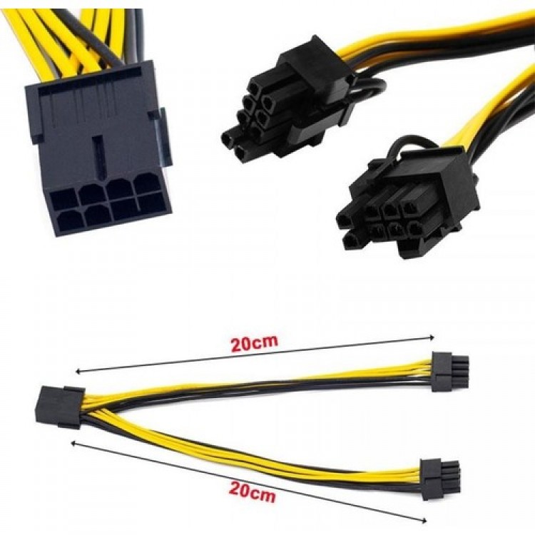 PCI E 8 pin 6+2 dual ekran kartı power kablo PCI E 8 pin 6+2 dual ekran kartı power kablo