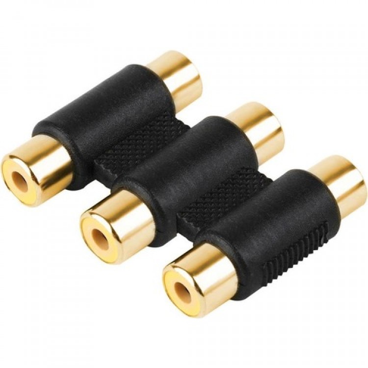Rca dişi dişi birleştirici çevirici dönüştürücü adaptör 3'lü Rca dişi dişi birleştirici çevirici dönüştürücü adaptör 3'lü