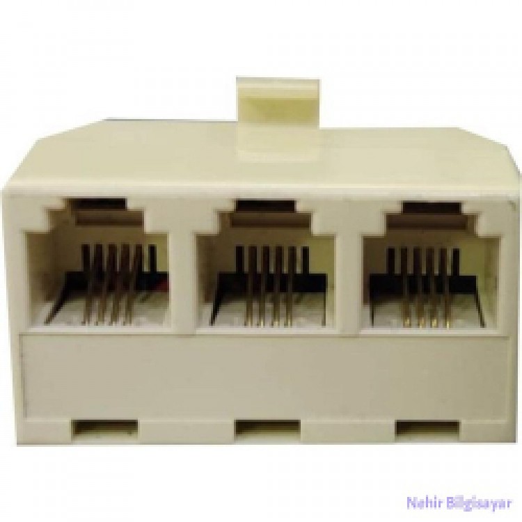 Rj11 Telefon Hat Çoğaltıcı Çoklayıcı Splitter 3lü