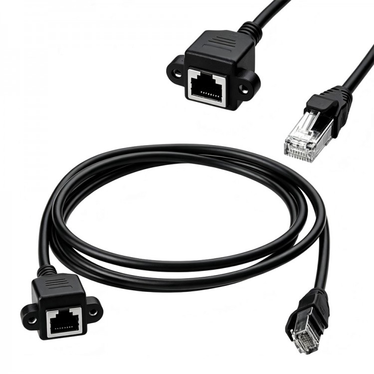 4RJ45 dişi erkek Uzatma Kablosu Cat5e/Cat6 Panel Tipi Ethernet uzatma 2m 4RJ45 dişi erkek Uzatma Kablosu Cat5e/Cat6 Panel Tipi Ethernet uzatma 2m
