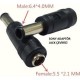 Standart uç sony uç çevirici 5.5 mm 2.1 mm 6.5 mm 4.4 mm adaptör çevirici