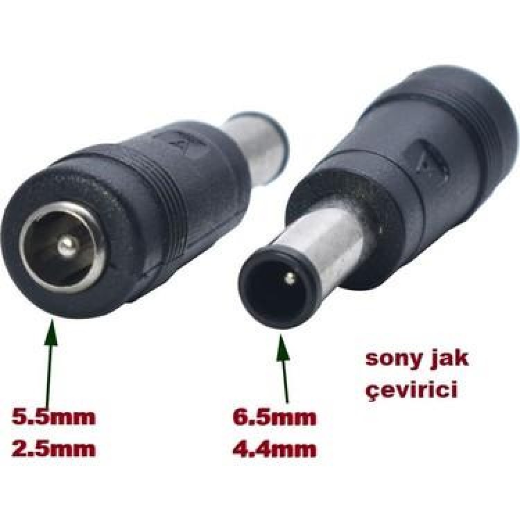 Standart uç sony uç çevirici 5.5 mm 2.1 mm 6.5 mm 4.4 mm adaptör çevirici