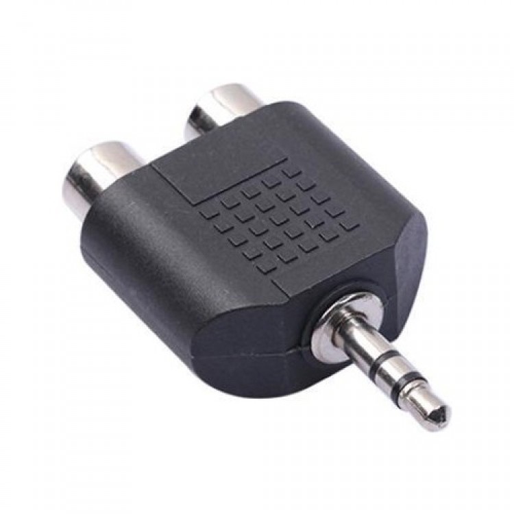 Stereo erkek 2 rca dişi çevirici erkek 3.5 mm 2x dişi rca jack 2 rca 1 stereo jack