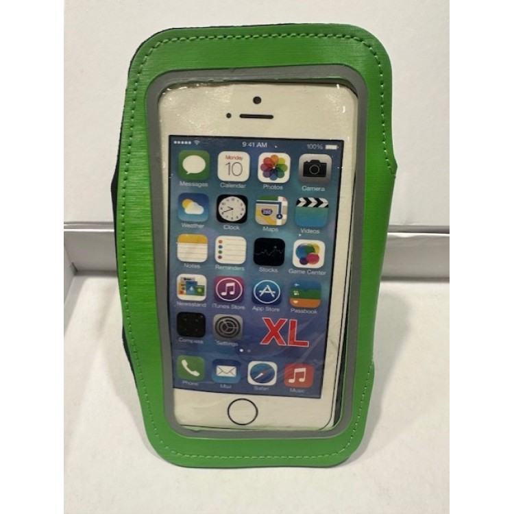 Yeşil Telefon Kol Bandı Sporcu Kılıfı büyük telefonlar için koşu için telefon kılıfı 16x8 cm