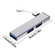 Type c 90 derece L tipi usb 3.0 hub 3 port usb çoklayıcı hub