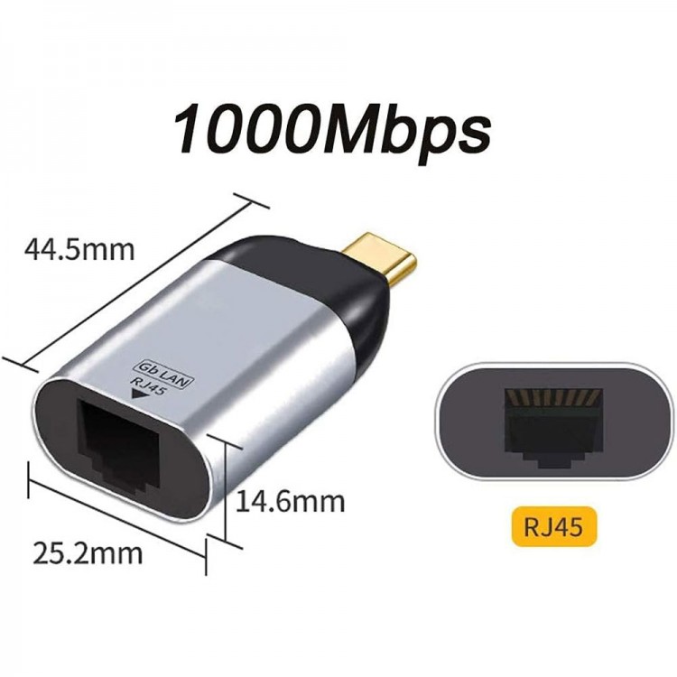 USB C - Ethernet Adaptörü USB Type C Gigabit Ethernet LAN Ağ Adaptörü USB C - Ethernet Adaptörü USB Type C Gigabit Ethernet LAN Ağ Adaptörü