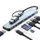 Type C Usb Hub, 8i 1 arada USB 3.0 ,2.0, Type C Veri, 3.5 Ses, SD/TF Kart Okuyucu Type C Usb Hub, 8i 1 arada USB 3.0 ,2.0, Type C Veri, 3.5 Ses, SD/TF Kart Okuyucu