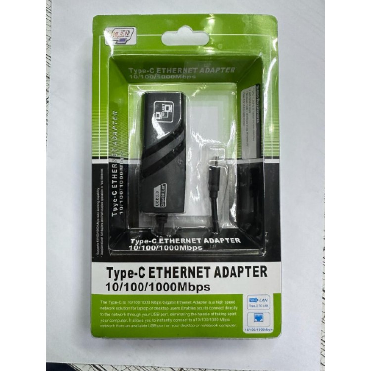 Typec gigabit ethernet çevirici type-c ethernet 10-100-1000 Typec gigabit ethernet çevirici type-c ethernet 10-100-1000