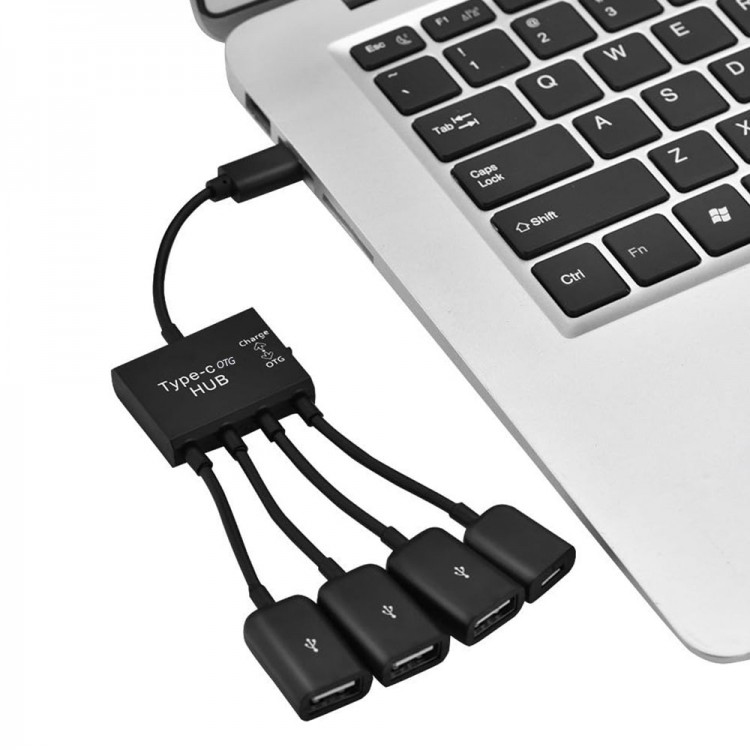 Type c otg hub 3 port usb 2.0 çoklayıcı hub + mikro usb şarj girişi Type c otg hub 3 port usb 2.0 çoklayıcı hub + mikro usb şarj girişi