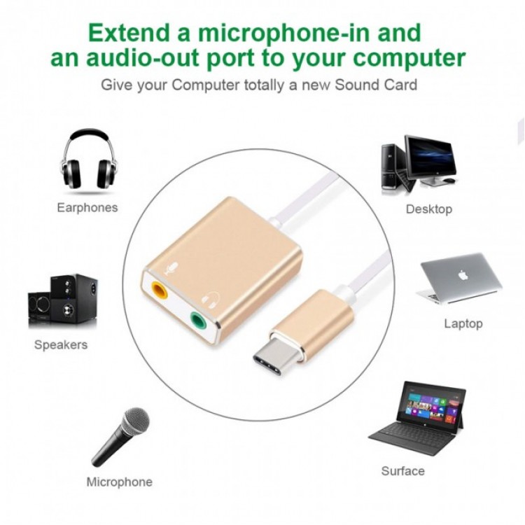 Typec ses kartı type-c sound card typec mikrofon kulaklık ayırıcı Typec ses kartı type-c sound card typec mikrofon kulaklık ayırıcı