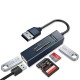 Usb 3.0 2.0 çoklayıcı hub + sd mikro kart okuyucu 5 in1 set Usb 3.0 2.0 çoklayıcı hub + sd mikro kart okuyucu 5 in1 set