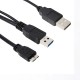 Usb 3.0 harici harddisk kablosu usb 3.0 y kablo