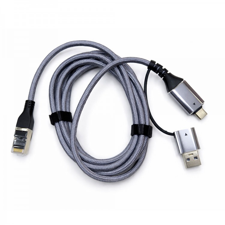 USB 3.0 ve Type C - Gigabit RJ45 Ethernet Adaptörü 2in1 usb 3.0 Type C 10/100/1000