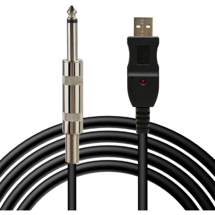 Usb 6.3 mm jack adaptörü pc kayıt usb enstrüman kablosu usb saz kablosu