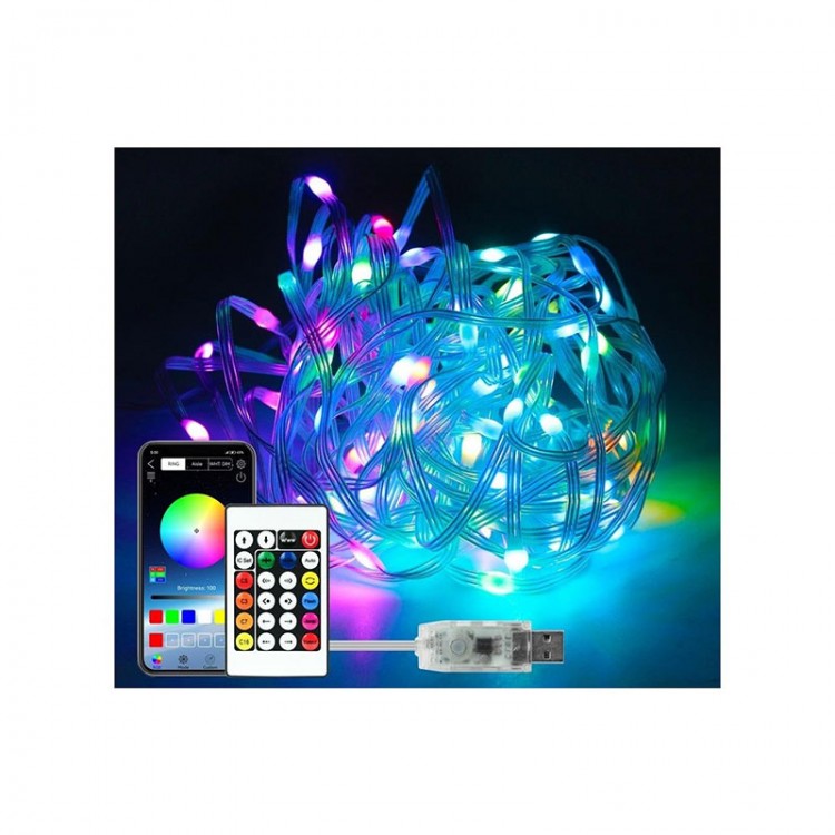 Usb dekoratif damla led kumandalı rgb led ışık 10 m