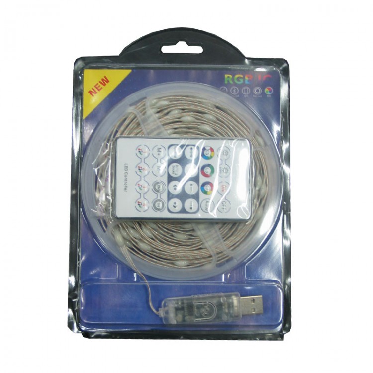 Usb dekoratif damla led kumandalı rgb led ışık 10 m