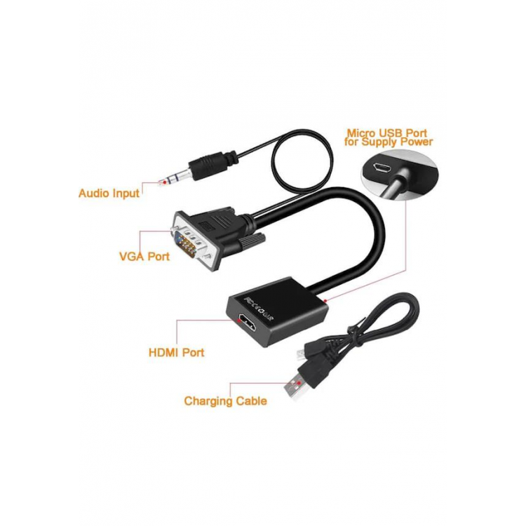 Vga hdmi çevirici usb güç destekli vga hdmi çevirici erkek vga dişi hdmi çevirici Vga hdmi çevirici usb güç destekli vga hdmi çevirici erkek vga dişi hdmi çevirici